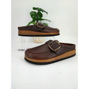 White Mountain Women's Bueno Brown Leather Clogs Size 10M US